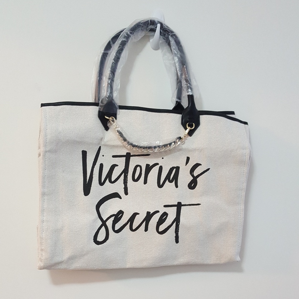Victoria's Secret Canvas Tote Bag Chain